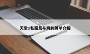 天堂1私服发布网的简单介绍